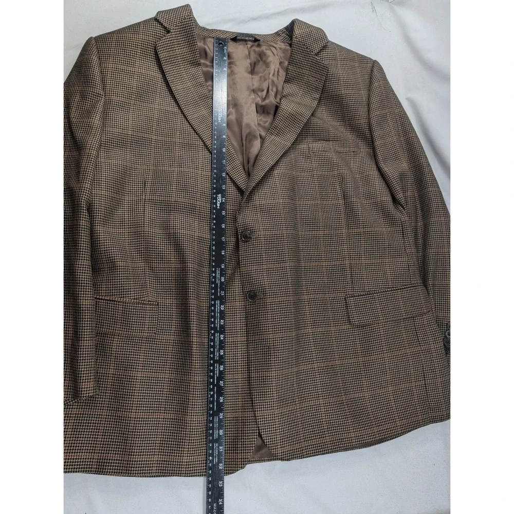 Jos A Bank Signature Suit Jacket Brown Glenn Check 56P R 60